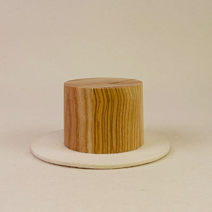 Tierurne aus Elsbeere – Stele, Rund, Glatt, 0,2L