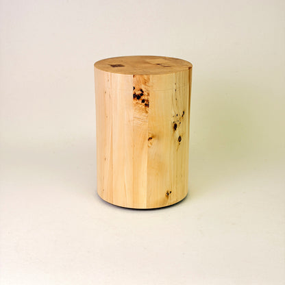Holzurne aus Maserpappel in glatter Form - 319 (B)