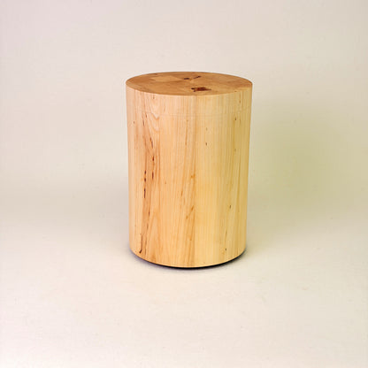 Holzurne aus Maserpappel in glatter Form - 319 (B)