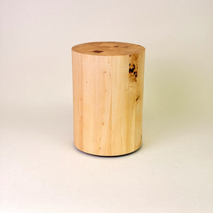 Holzurne aus Maserpappel in glatter Form - 319 (B)