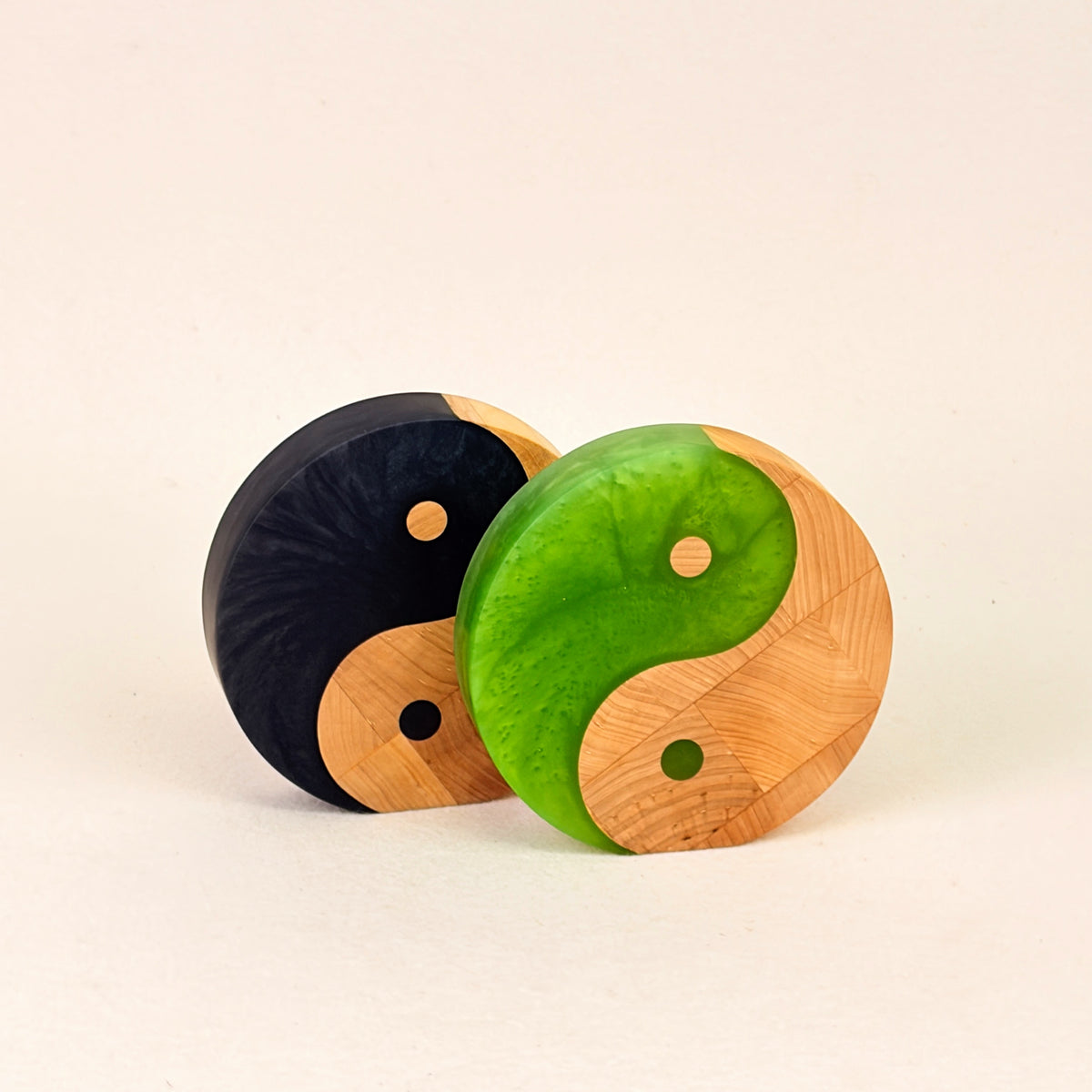 Erinnerungsstück aus Holz: Yin & Yang