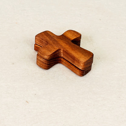 Erinnerungsstück aus Holz: Handschmeichler Kreuz - 2 aus 1
